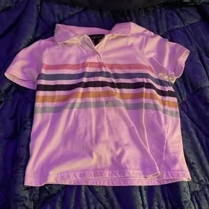 white stripped t shirt